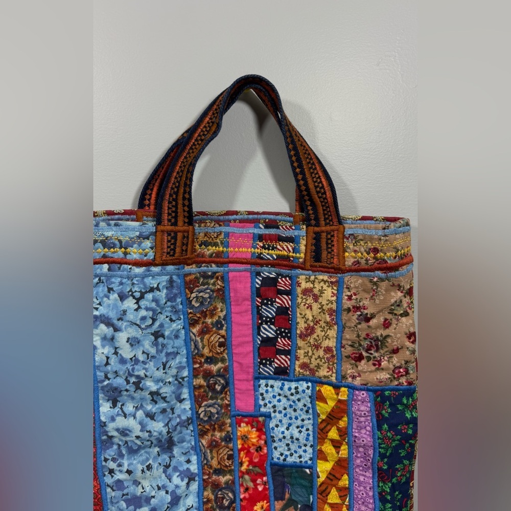Handmade Patchwork Tote Bag - Multicolor - Picture 4 of 12